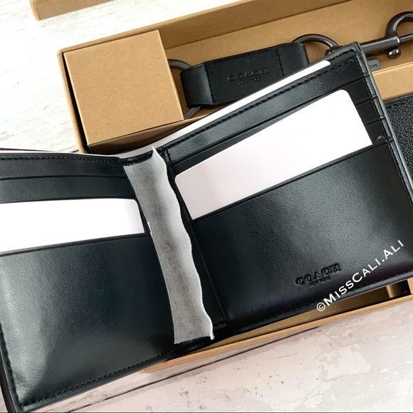 COACH 3-in-1 Men’s Boxed Set Wallet Card Case - Picture 5 of 15